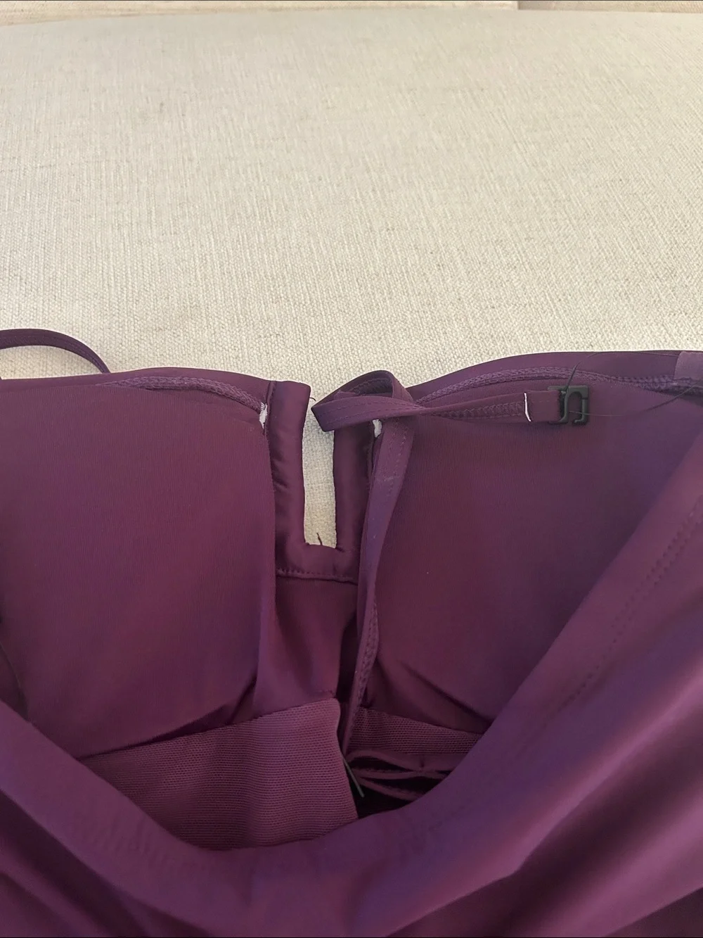 DKNY Women's One-Piece Removeable Cups Swimsuit, Purple, Size Medium, NWT - Picture 9 of 9
